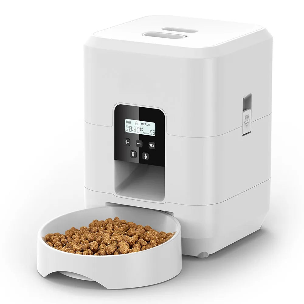 Cat Automatic Feeder 2L Cat Food Dispenser Smart Programmable Pet Feeder Recordable Dog Automatic Feede