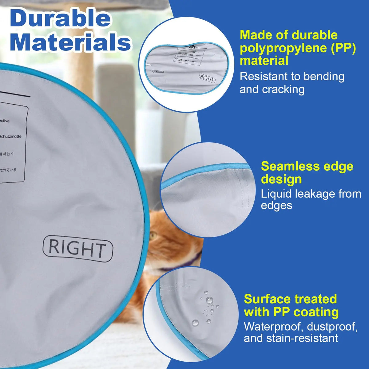 Replacement Cat Litter Mat,For Open-X Automatic Cat Litter Box,Anti-Stick Litter Pad,Self Cleaning Smart Cat Toilet Accessories