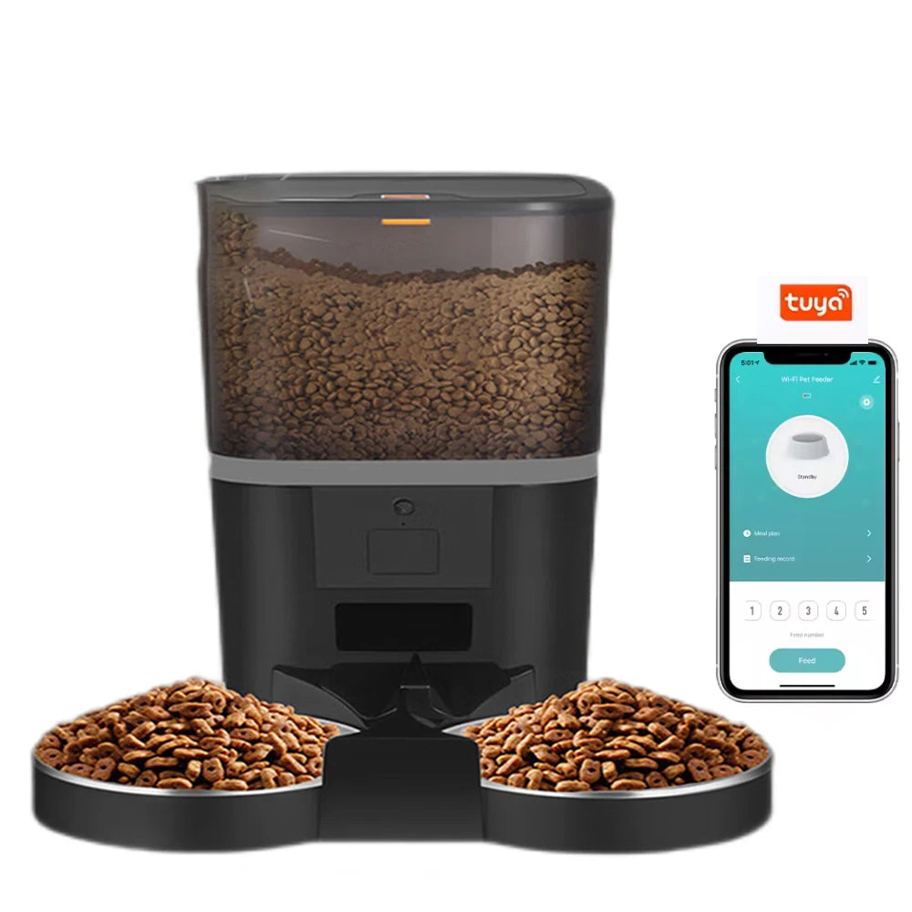 Double Meal Automatic Cat Feeder, Feeder With Video, Tuya WIFI Automatic Dog Feeder, Programmable Pet Feeder, Multiple Model