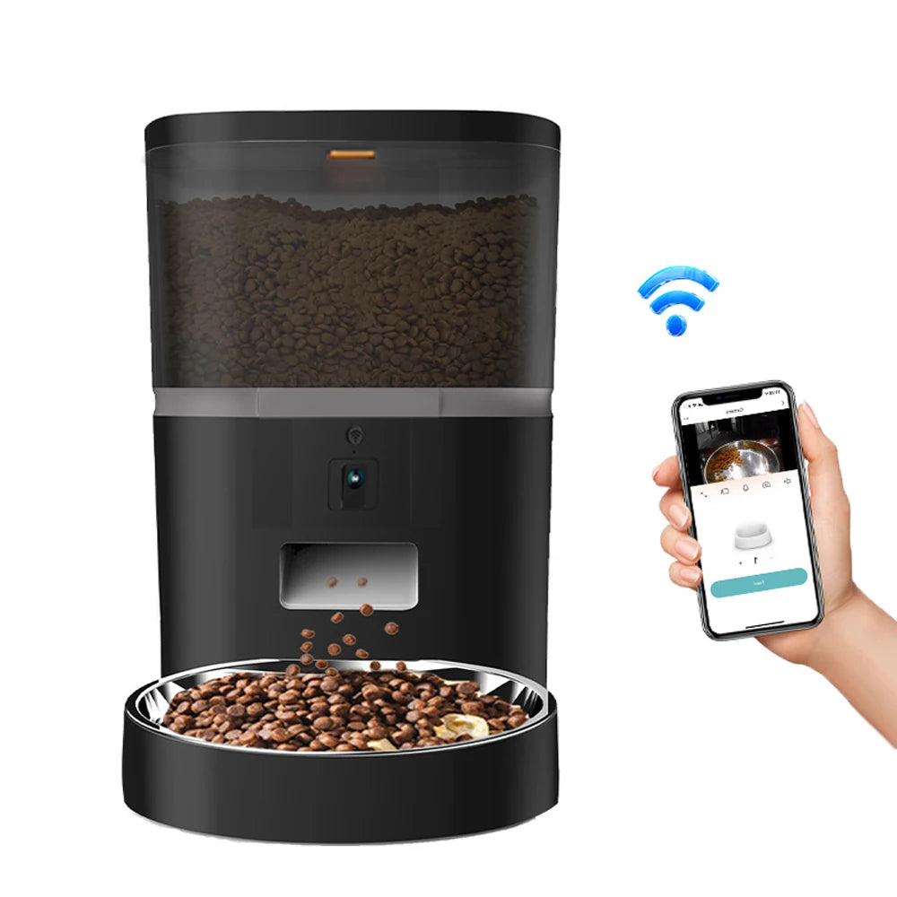 Double Meal Automatic Cat Feeder, Feeder With Video, Tuya WIFI Automatic Dog Feeder, Programmable Pet Feeder, Multiple Model