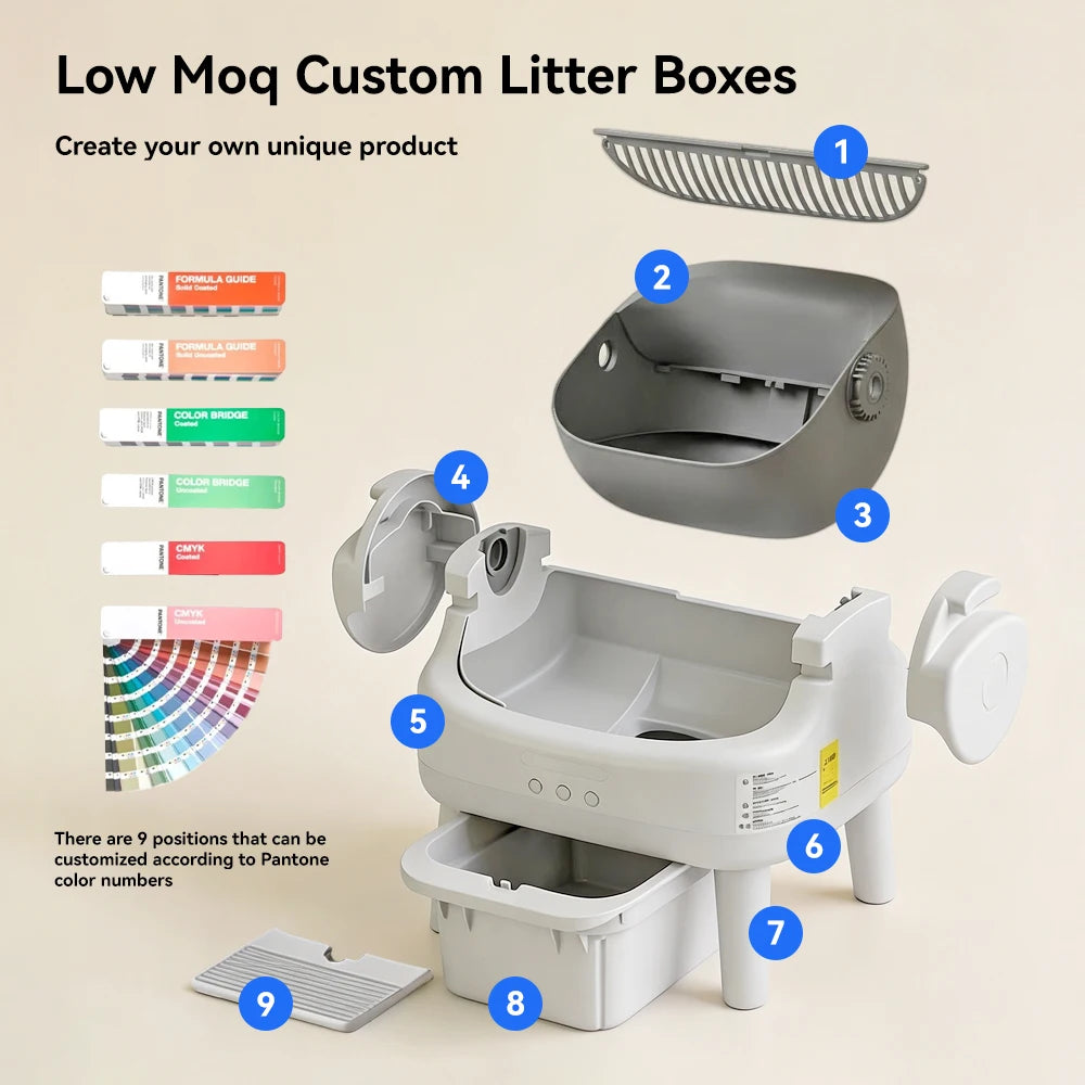 Automatic Cat Box Factory Wholesale Self Cleaning Automatic Cat Box Large Smart Cat Toilet Patented Anti-pinch