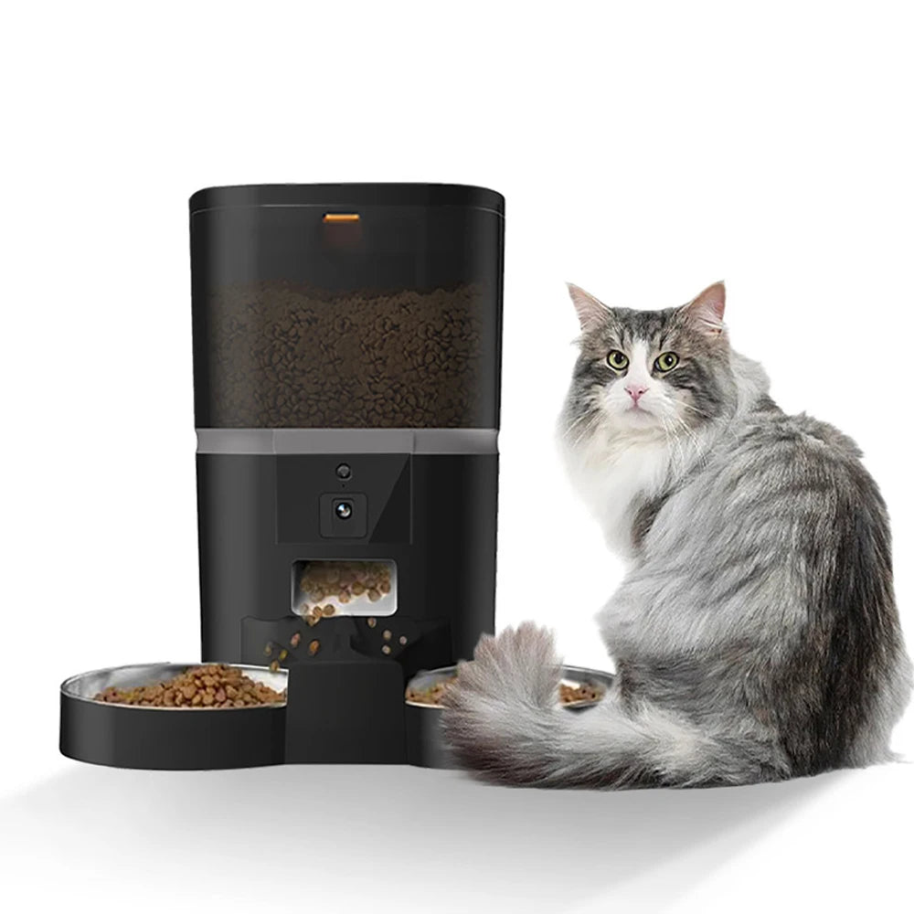 Double Meal Automatic Cat Feeder, Feeder With Video, Tuya WIFI Automatic Dog Feeder, Programmable Pet Feeder, Multiple Model