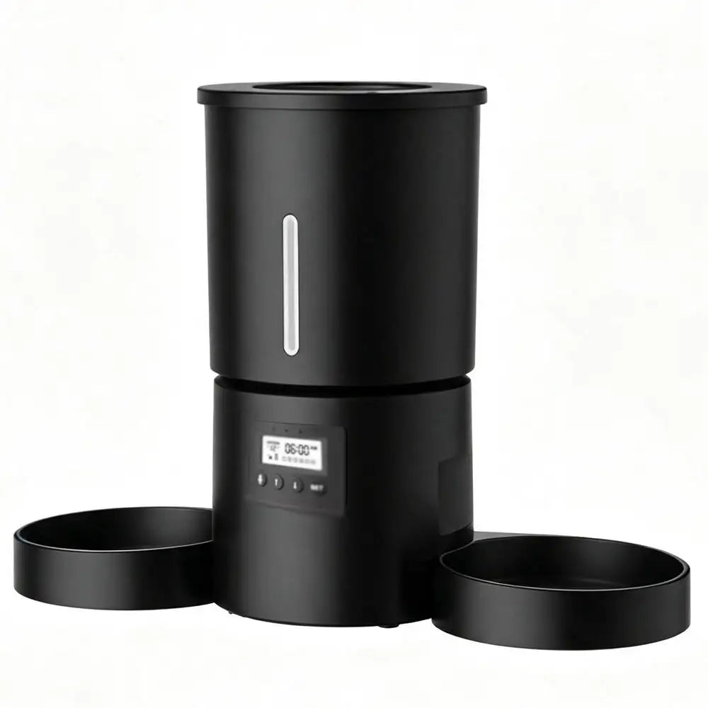 4.2L Cat Automatic Feeder, Pet Feeder with 2 Bowls, Programmable Automatic Dog Feeder, Cat Food Dispenser